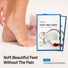 Load image into Gallery viewer, KRONA Coconut Foot Peel Mask- Safe &amp; Natural - Perfect Foot Mask For Men &amp; Women, 2 Packs