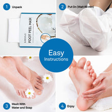 Load image into Gallery viewer, KRONA Coconut Foot Peel Mask- Safe &amp; Natural - Perfect Foot Mask For Men &amp; Women, 2 Packs